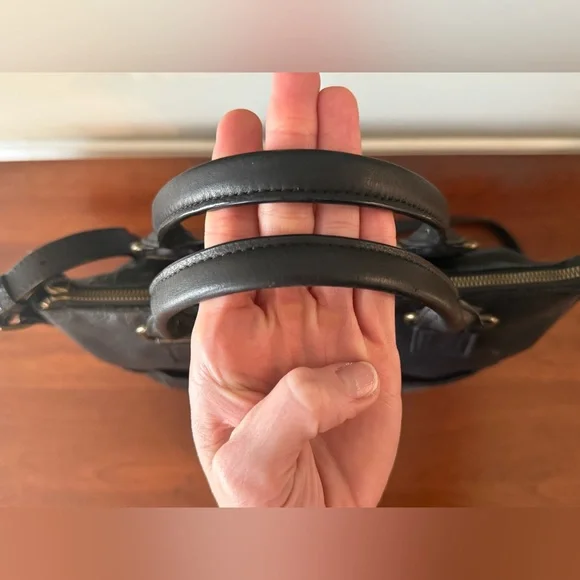 American Leather Co Jamestown Tote | ✨Buttery Soft✨ Slouchy Black Leather Bag - Picture 8 of 10